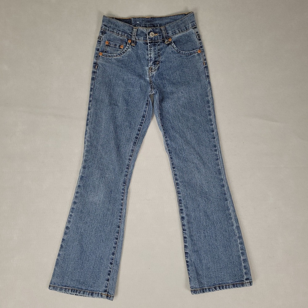 Levi's 517 Jeans Womens 10 Blue Flare Regular Ramie Cotton Blend 517-0474
